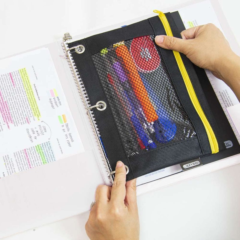 BAZIC 1.5" 3-Ring Binder w/ 2-Pockets - White