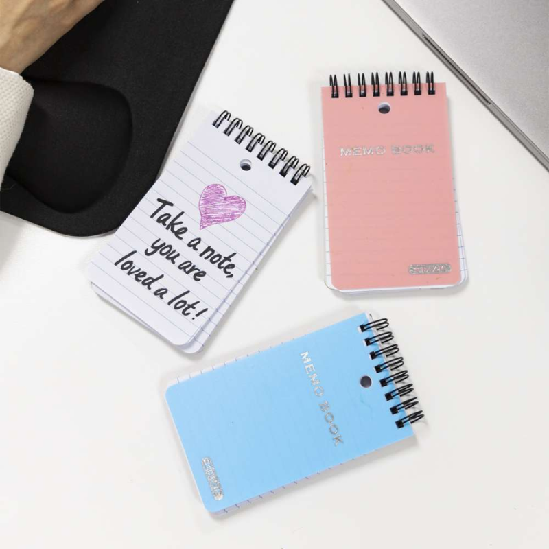 BAZIC 3" x 5" Poly Cover Top Bound Spiral Memo Book (100 Sheets)