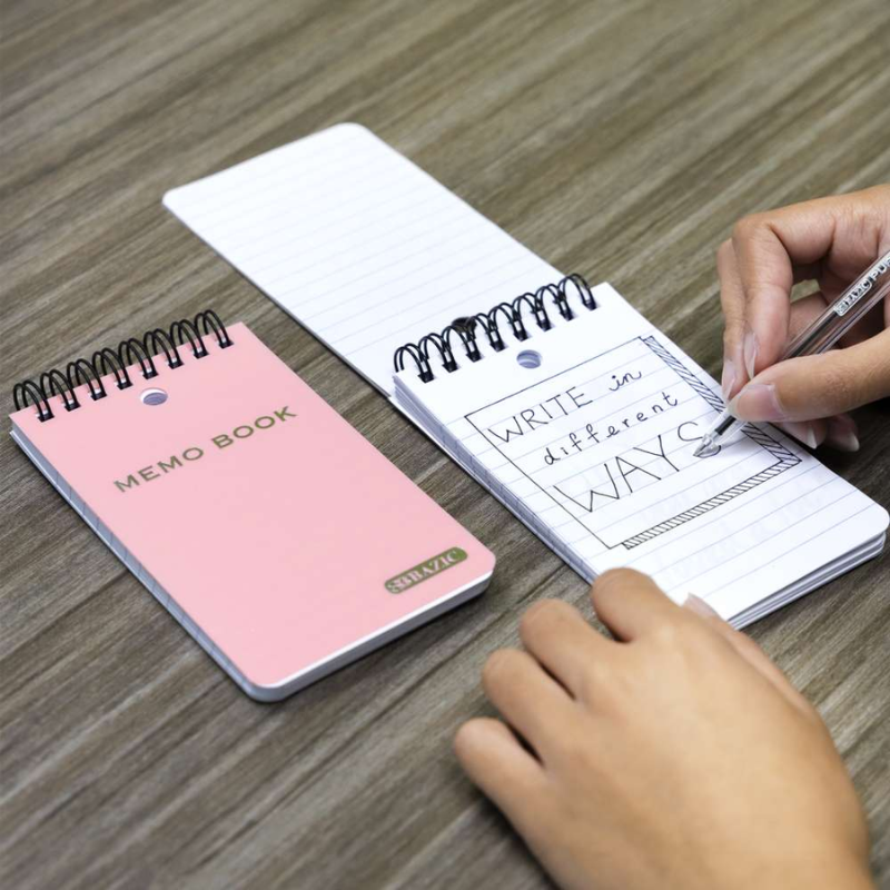 BAZIC 3" x 5" Poly Cover Top Bound Spiral Memo Book (100 Sheets)
