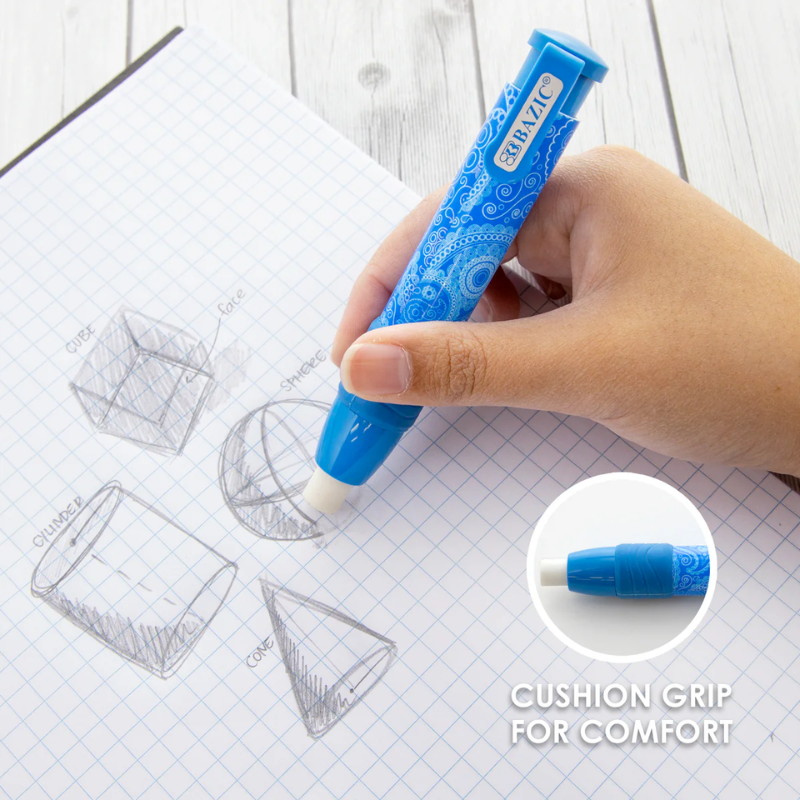 BAZIC Paisley Retractable Stick Erasers (2/Pack)