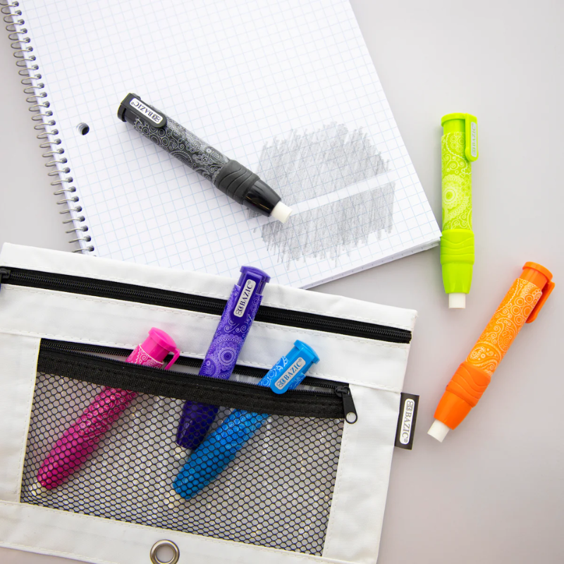 BAZIC Paisley Retractable Stick Erasers (2/Pack)