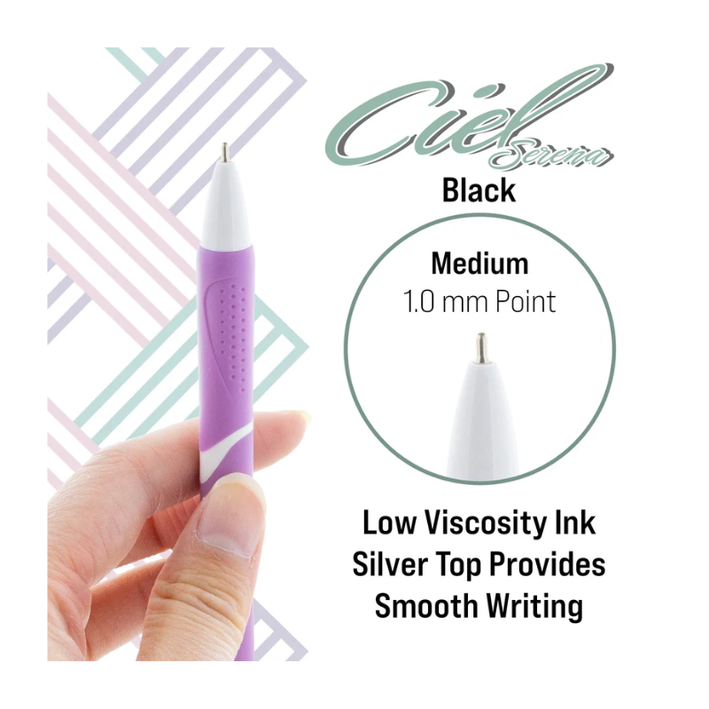 BAZIC Ciel Serena Fuse Tech Ink Retractable Pen (2/Pack)