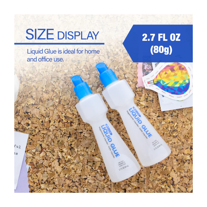 BAZIC 2.7oz / 80ml Clear Glue (2/Pack)