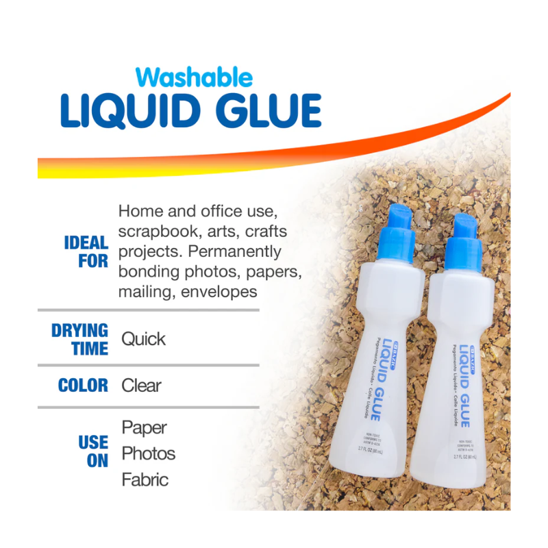 BAZIC 2.7oz / 80ml Clear Glue (2/Pack)