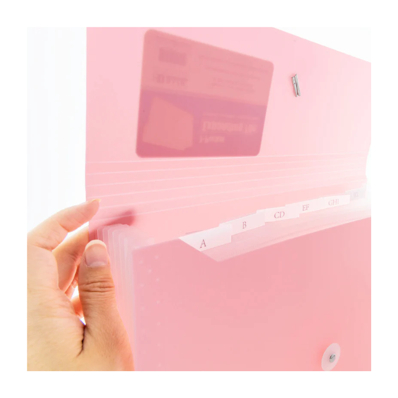 BAZIC Pastel 7-Pocket Letter Size Poly Expanding File