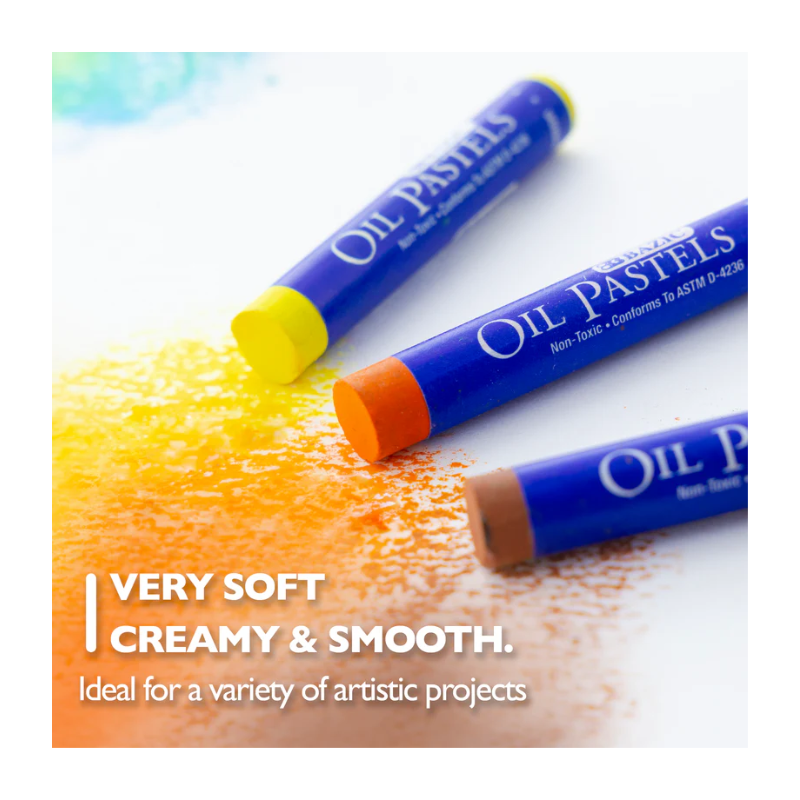 BAZIC Oil Pastels (12/Pack)