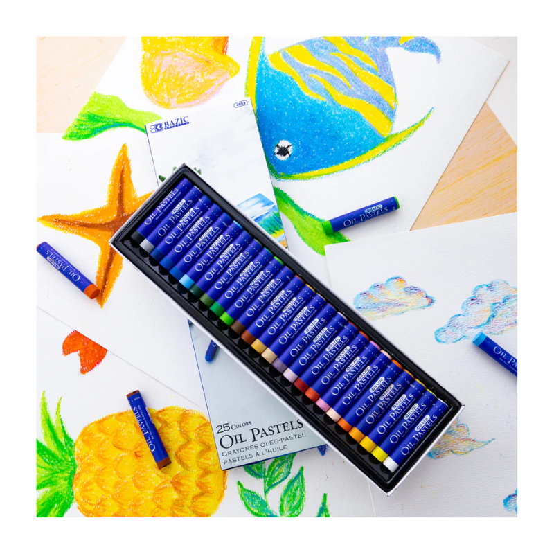 BAZIC Oil Pastels (25/Pack)