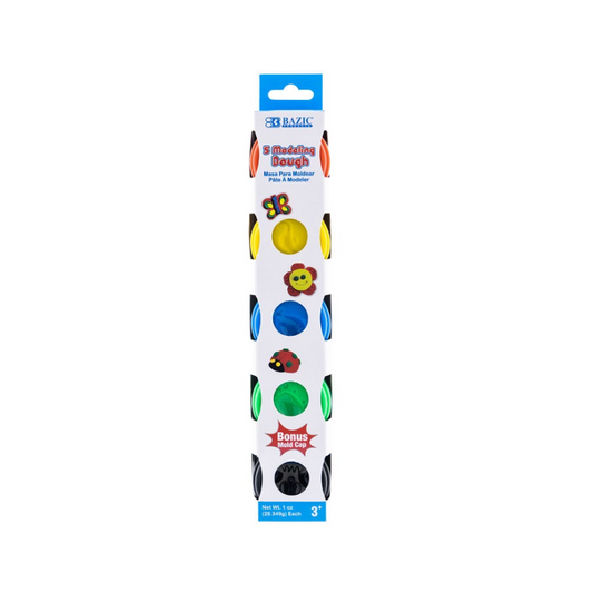 BAZIC 1oz Primary Colour Modeling Dough (5/Pack)