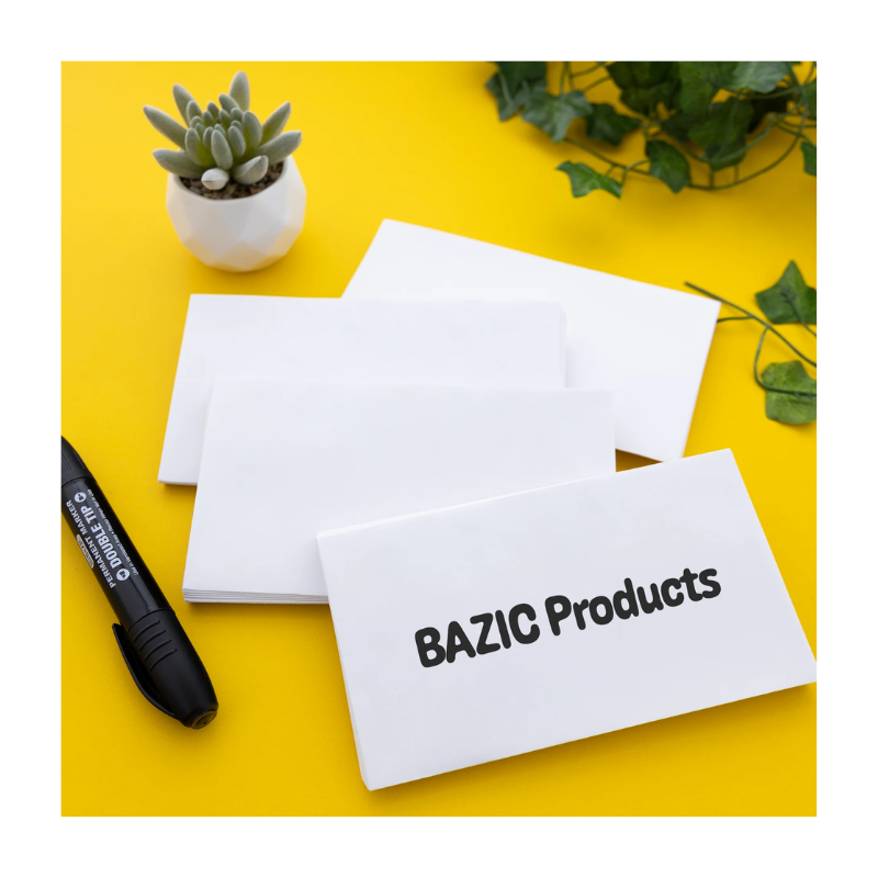 BAZIC #6 3/4 Self-Seal White Envelope (65/Pack)