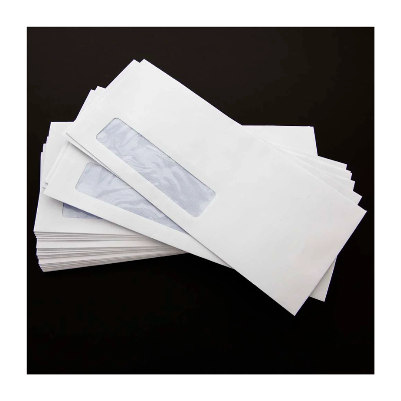 BAZIC #10 Self-Seal Security Window Envelopes (500/Pack)
