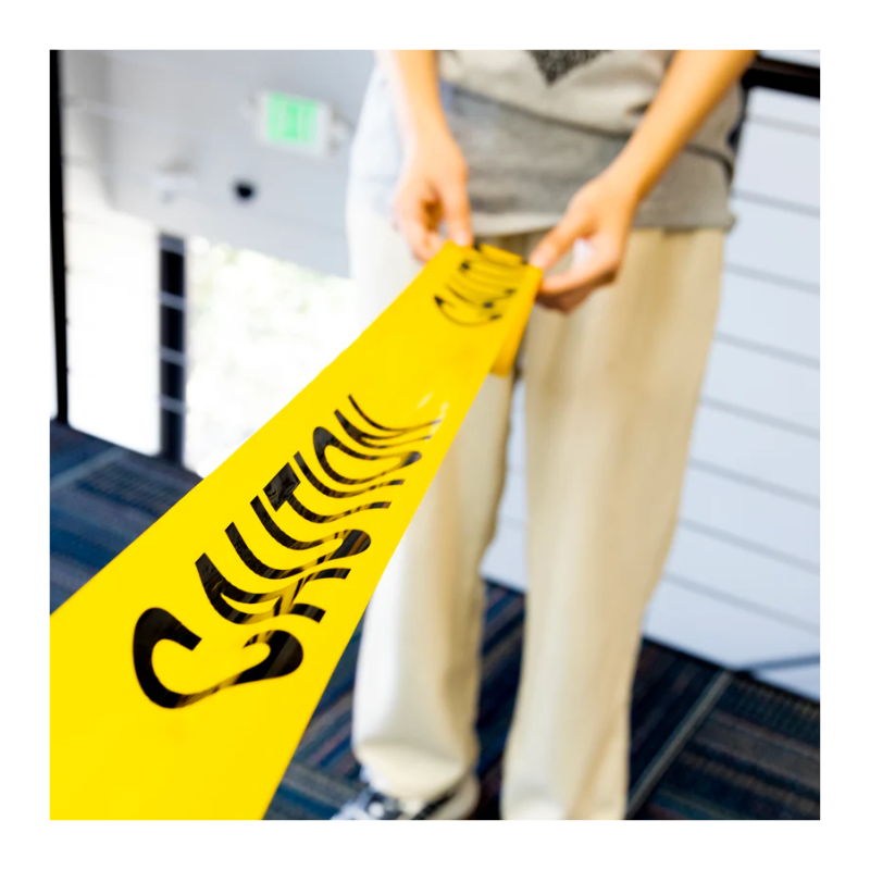 BAZIC 3" X 100ft Yellow CAUTION Barricade Tape