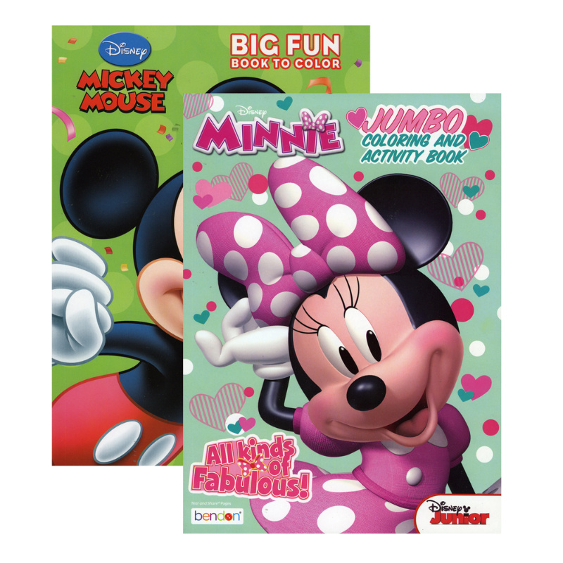 BAZIC Mickey & Minnie Colouring Book