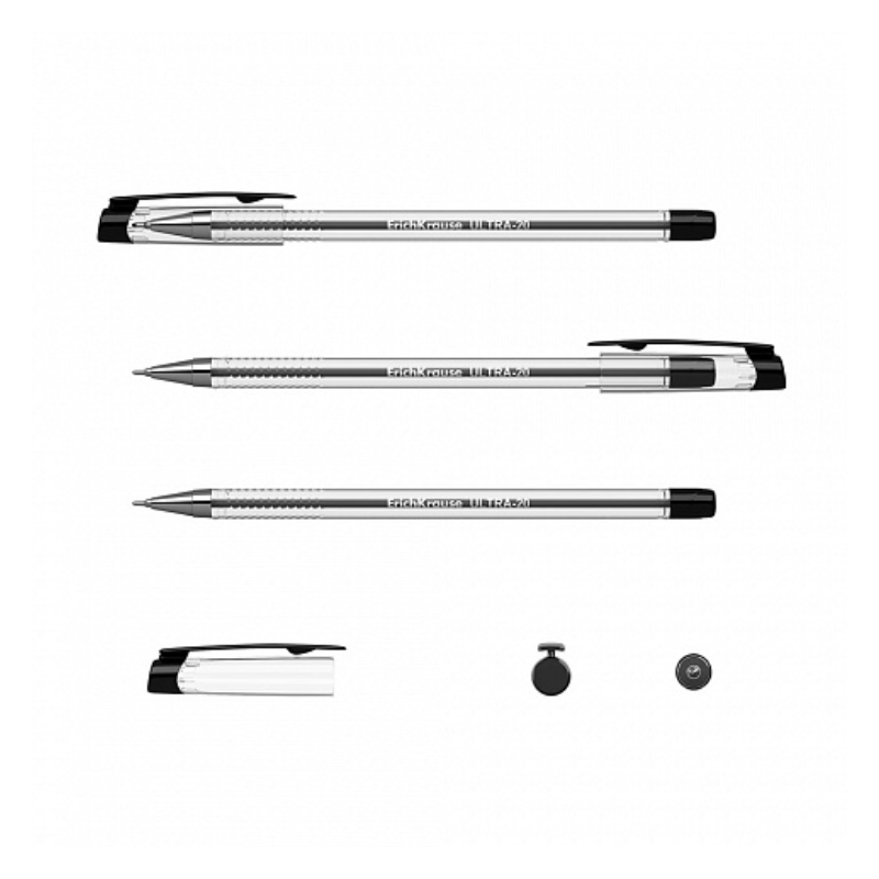 Erich Krause Ultra-20 Super Glide 0.7mm Ballpoint Pen - Black