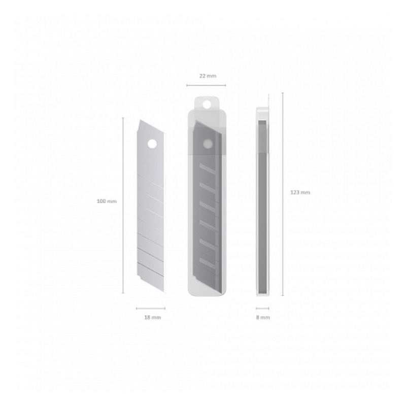 Erich Krause 18mm Replacement Cutter Blades (10/Pack)