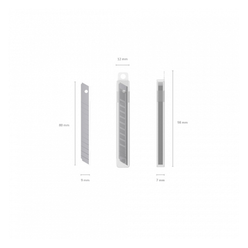Erich Krause 9mm Replacement Cutter Blades (10/Pack)