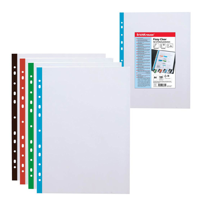 Erich Krause Fizzy A4 Sheet Protectors (10/Pack)