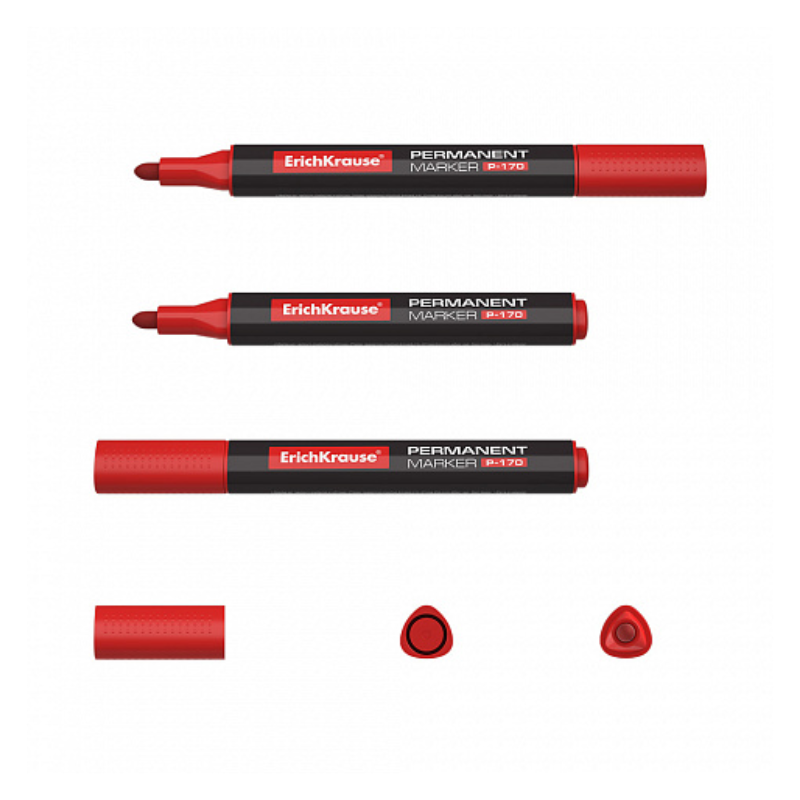 Erich Krause P-170 Permanent Marker - Red