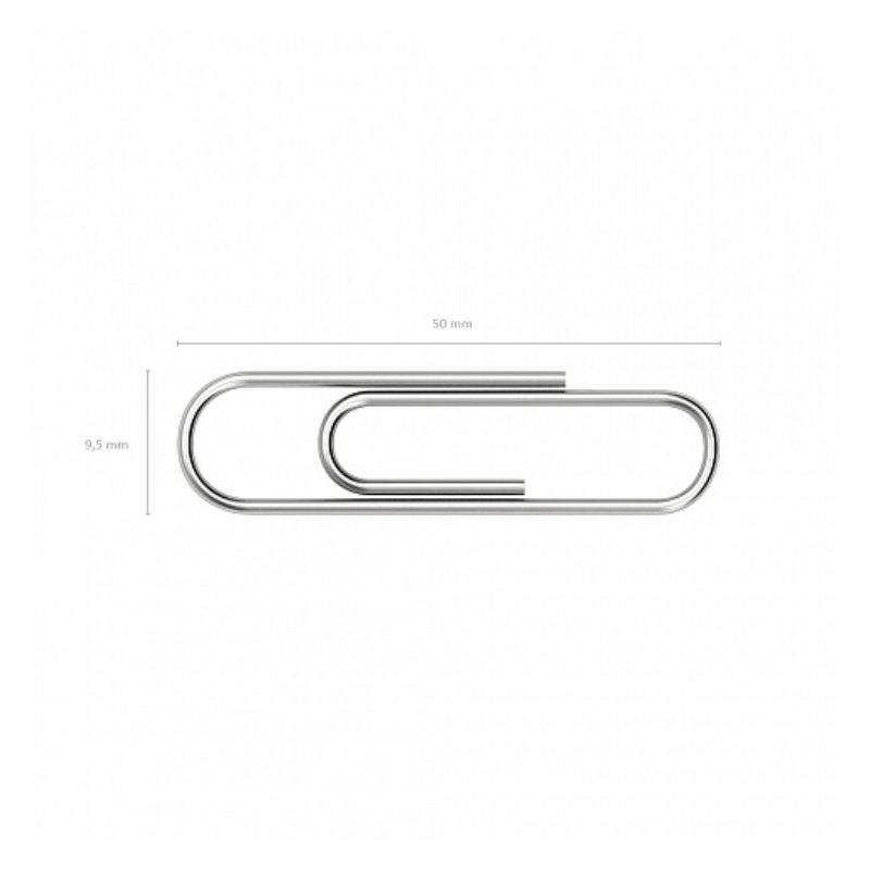 Erich Krause Metal 50mm Paper Clips (100/Pack)