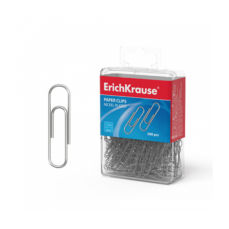 Erich Krause 28mm Silver Paper Clips (200/Box)