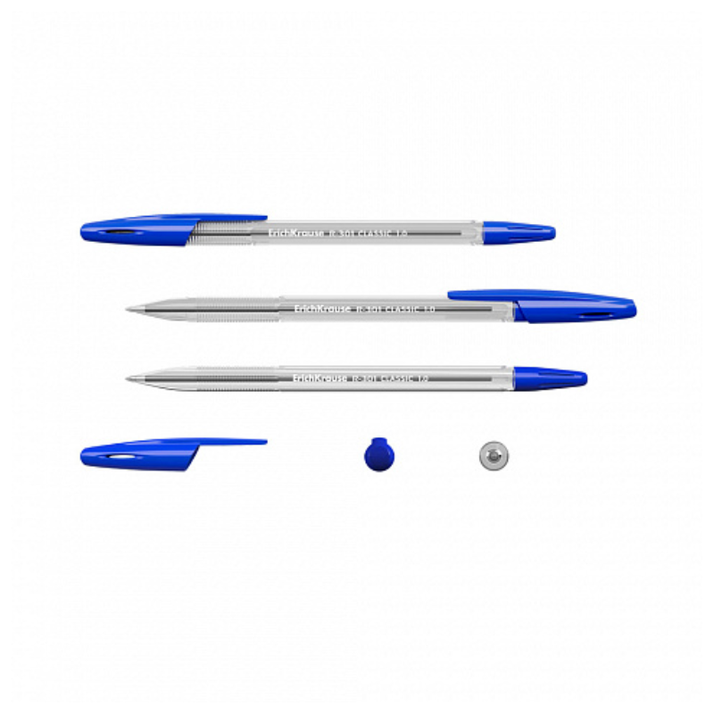 Erich Krause R-301 1.0mm Ballpoint Pen - Blue (4/Pack)