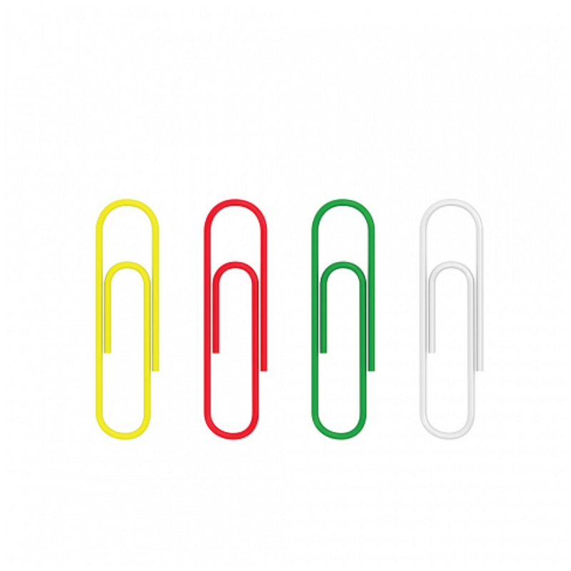 Erich Krause Vinyl Coated Coloured 33mm Paper Clips (100/Pack)