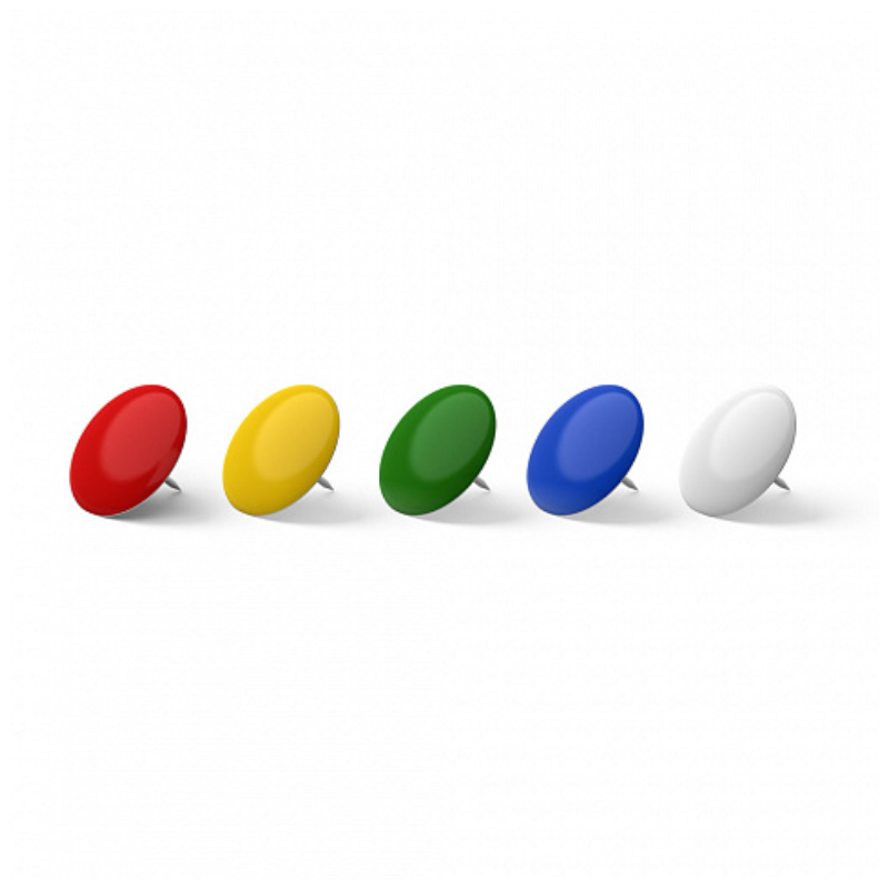 Erich Krause Classic Coloured Thumb Tacks (100/Box)