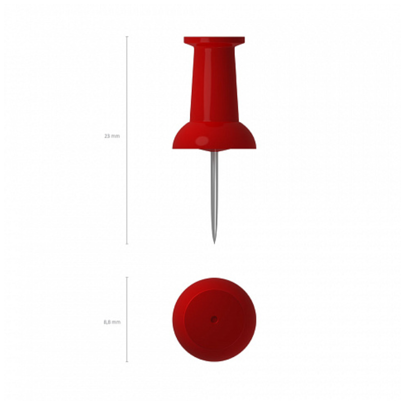 Erich Krause Classic Coloured Push Pins (50/Box)