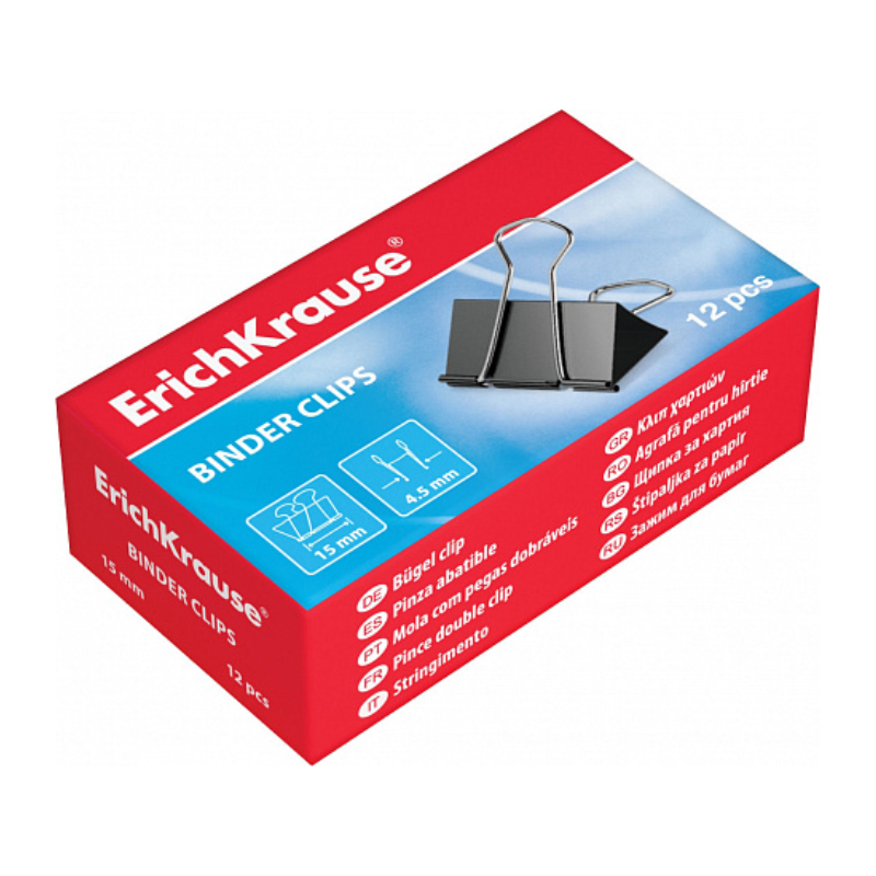 Erich Krause 15mm Binder Clip