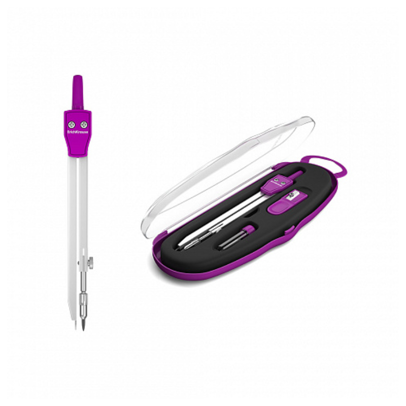 Erich Krause Neon 3pc Compass Drawing Set