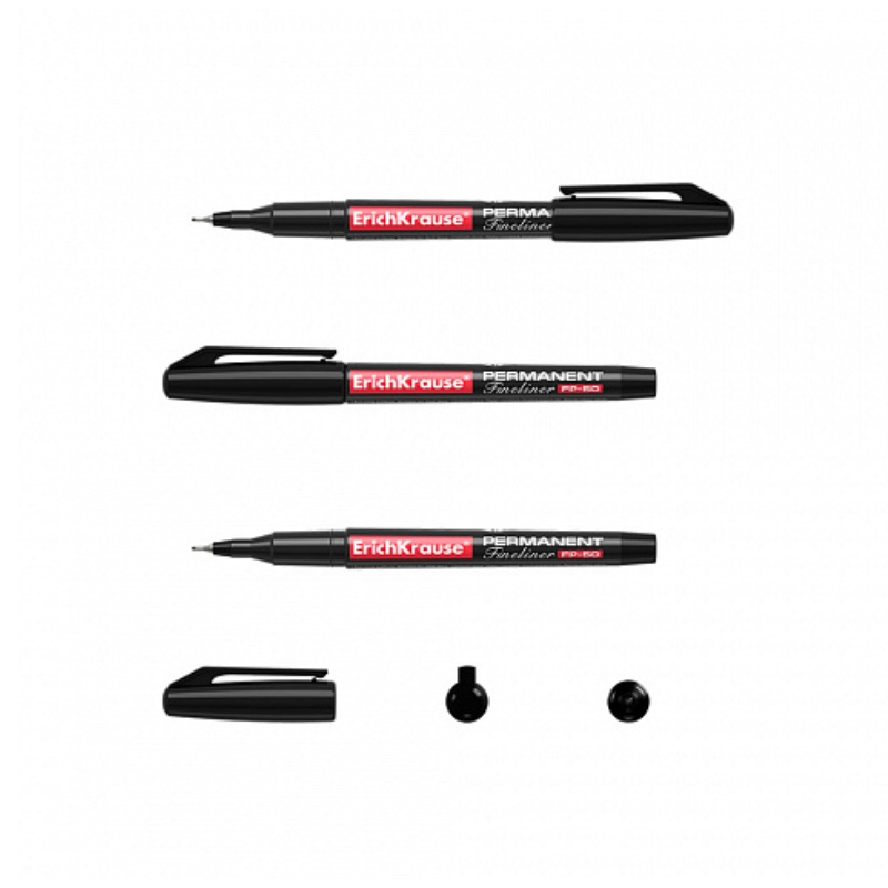 Erich Krause FP-50 Permanent Fineliner Marker - Black