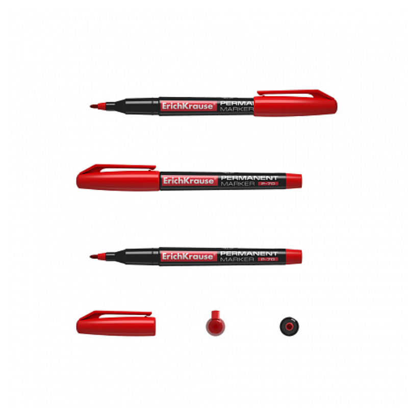 Erich Krause P-70 Permanent Marker - Red