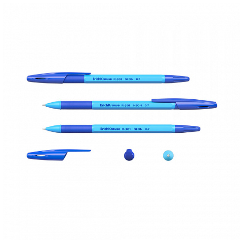Erich Krause Neon R-301 Grip 1.0mm Ballpoint Pen (4/Pack)