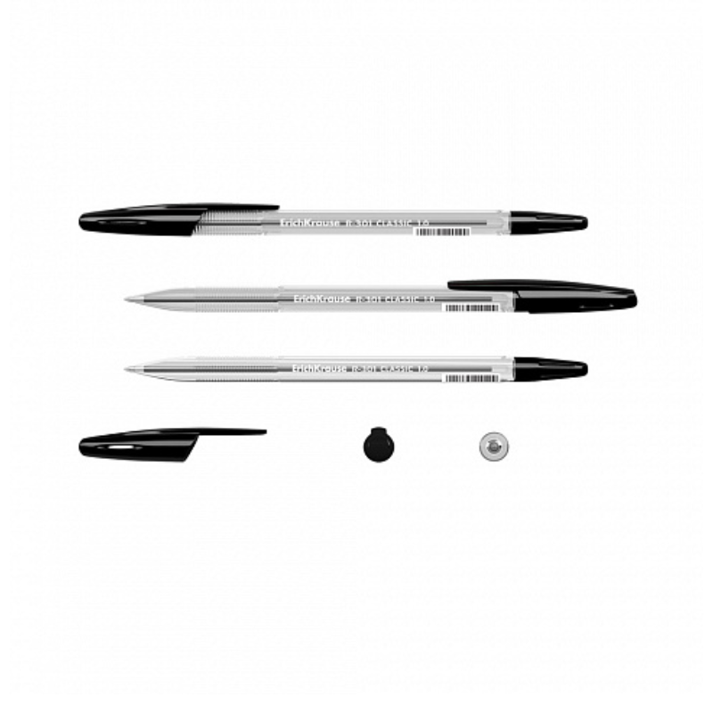 Erich Krause R-301 1.0mm Classic Ballpoint Pen - Black