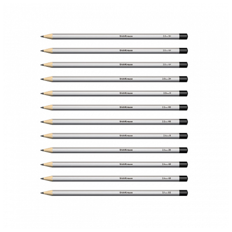 Erich Krause Art Hexagonal 5H-5B Graphite Pencil (12/Pack)