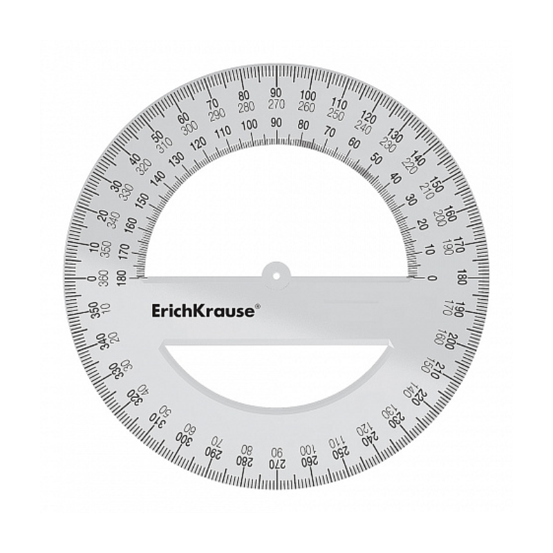Erich Krause 360° 12cm Plastic Protractor
