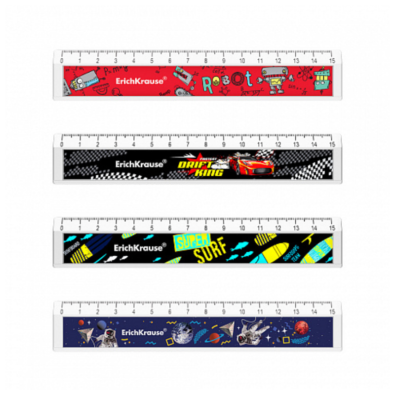 Erich Krause 15cm Plastic Ruler - Boys