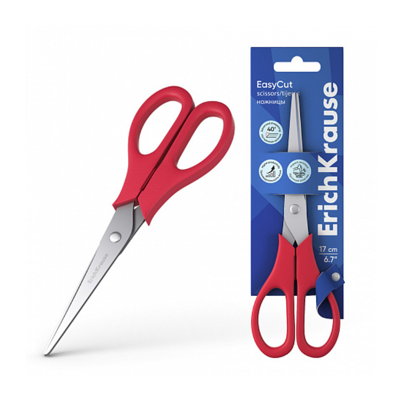 Erich Krause 6.7" EasyCut Assorted Scissors