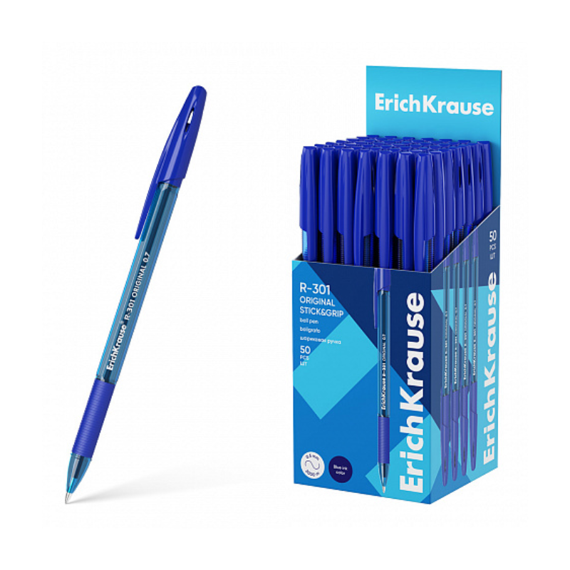 Erich Krause R-301 1.0mm Ballpoint Pen - Blue