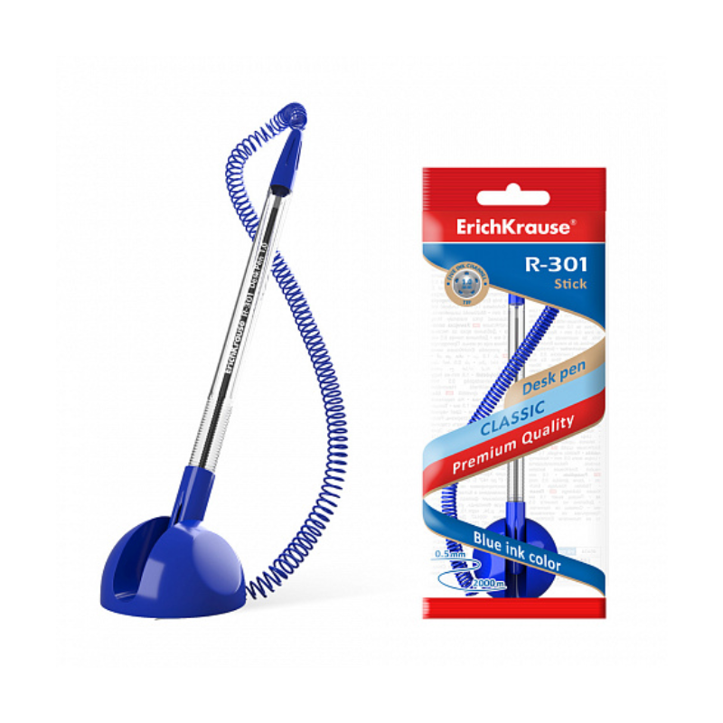 Erich Krause R-301 1.0mm Desk Ballpoint Pen - Blue