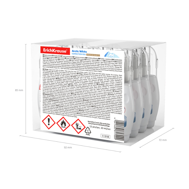 Erich Krause Arctic White 10ml Short Correction Pen