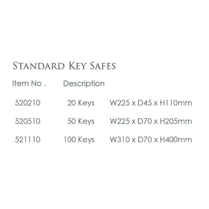 Helix Key Cabinet - Assorted Sizes