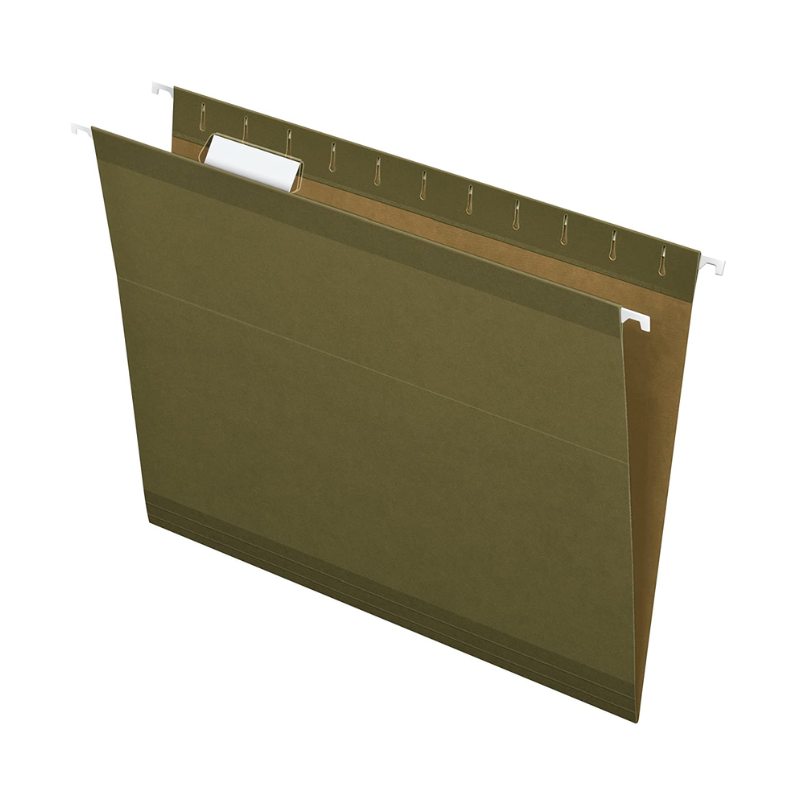 Legal Hanging File Folders - Green (25/Box)