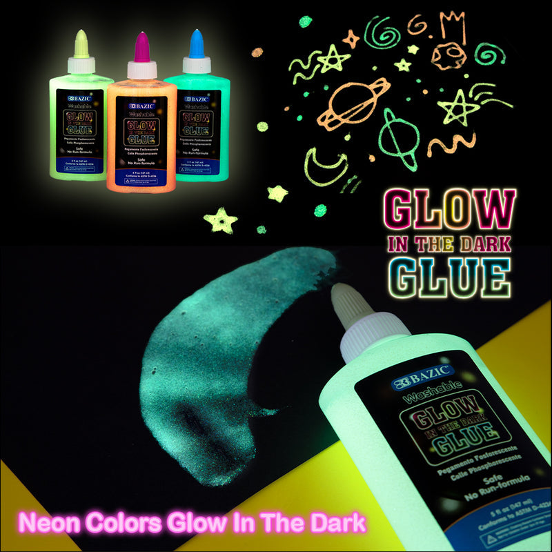 BAZIC 5oz / 147ml Glow In The Dark Glue