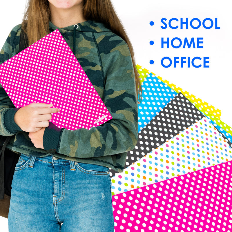 BAZIC Polka Dot 2 Pocket Fashion Portfolio