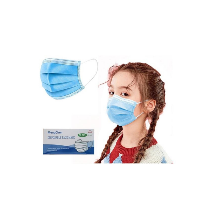 3-Ply Disposable Children’s Face Mask - Box of 50 - White