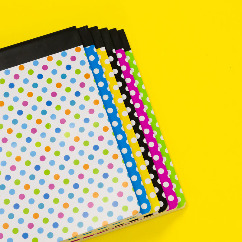 BAZIC College Ruled 100 Sheets Polka Dot Composition Book