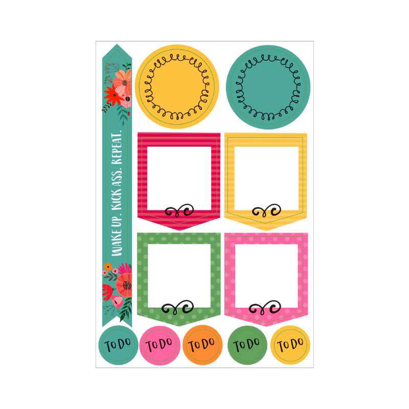 Peter Pauper Essentials Borders & Frames Planner Stickers