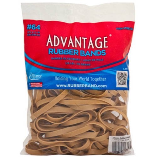 Alliance Advantage 1 3/4 oz Big Broad 3 1/2" X 1/4" Rubber Bands (80/Pack)
