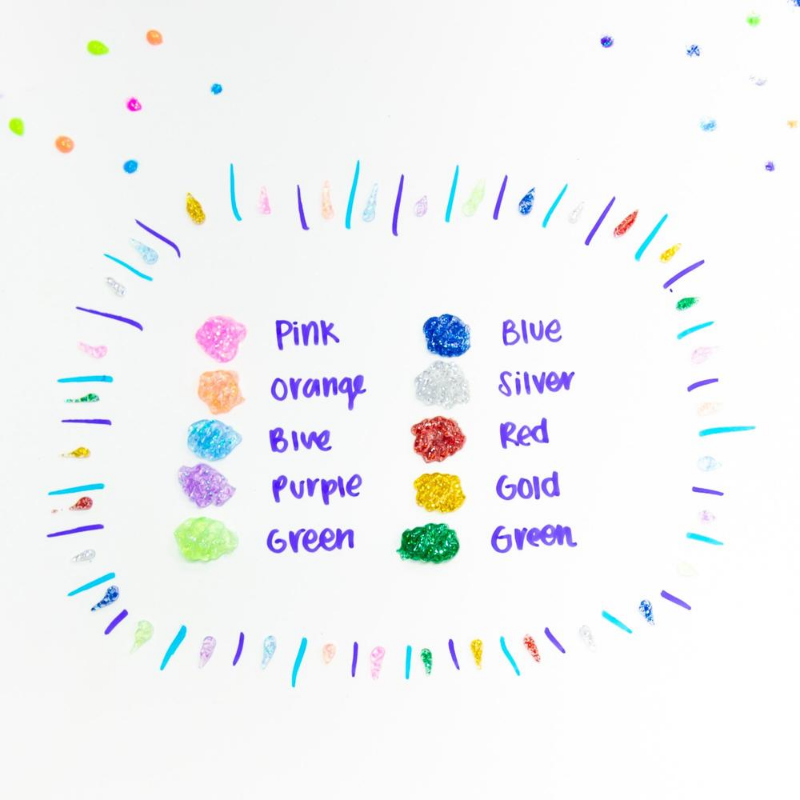 BAZIC 10.5ml Glitter Glue Pen (10/Pack)