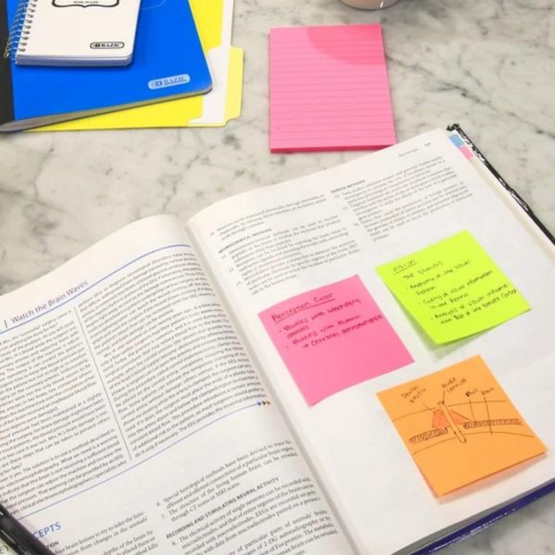 BAZIC 100 Sheets 3" X 3" Yellow Stick On Notes